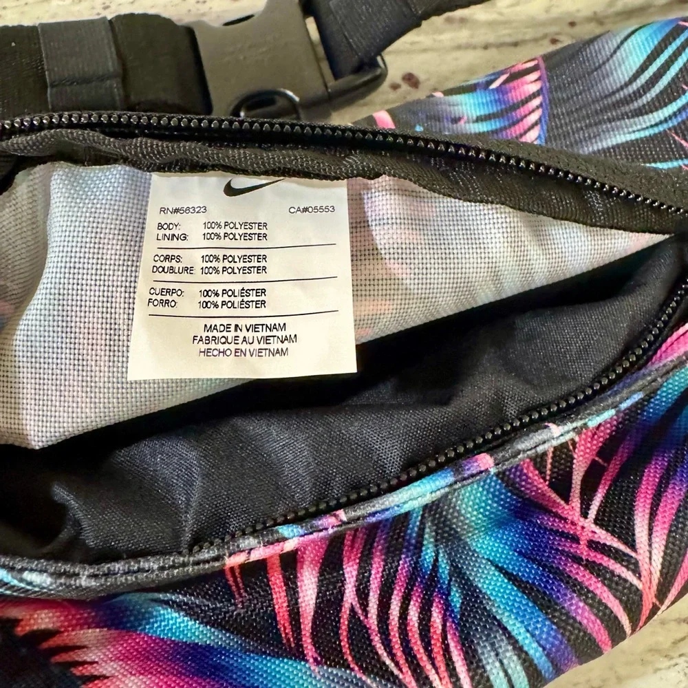 Nike Tropical Print Waist Pack / Fanny Pack – Neon Palm Print - Picture 6 of 6